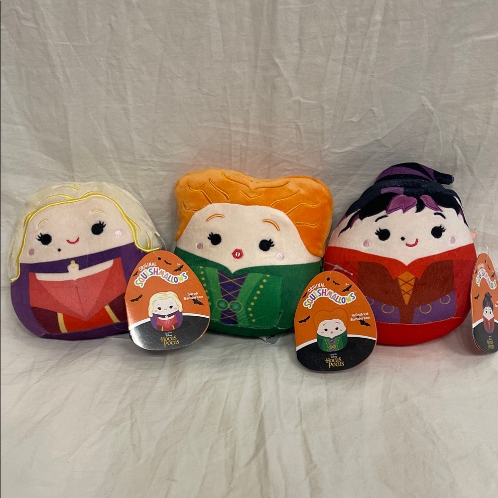 Squishmallows Hocus Pocus Trio - Purple, Orange, Green - Picture 1 of 5